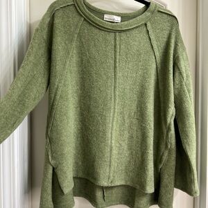Zenana Outfitters Olive Crew Neck Sweater